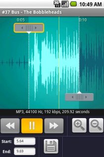 Программа Ringdroid 2.7.4. Скриншот 1