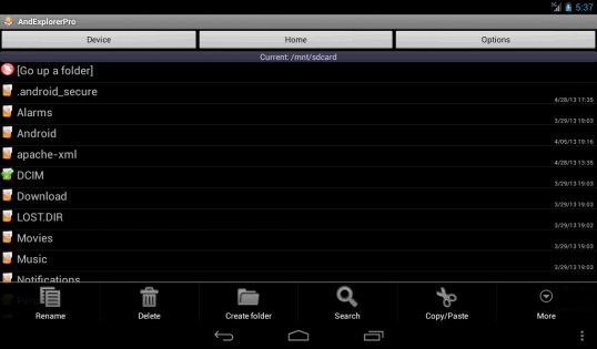 AndExplorer 3.0.1. Скриншот 9