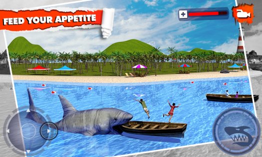 Angry Shark Simulator 3D 1.6. Скриншот 1