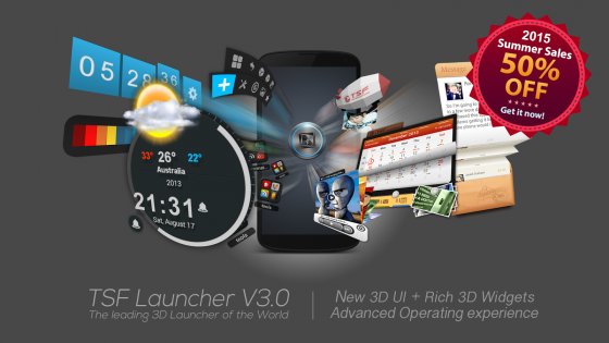 TSF Launcher Prime 3.9.4. Скриншот 1