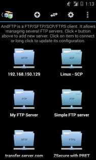 AndFTP 6.4. Скриншот 1