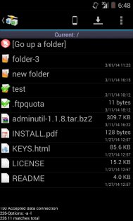AndFTP 6.4. Скриншот 2