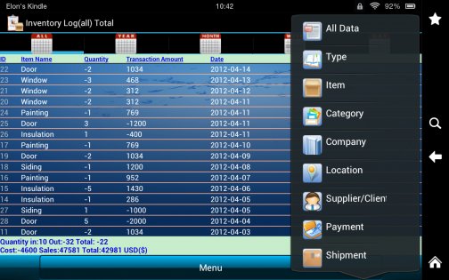 Inventory Tracker 7.04. Скриншот 12