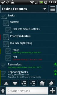 Tasks+ To Do List Manager 0.9.992c. Скриншот 1