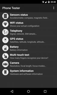 Phone Tester 2.0.17. Скриншот 1