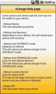xCharge Reboot Options 1.6. Скриншот 4