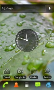 Elegant Gloss Clock Widget 1.0. Скриншот 1