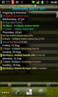Agenda Widget for Android 2.1.13-SNAPSHOT. Скриншот 3