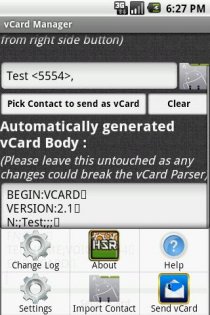 vCard Manager 5.0.3. Скриншот 4