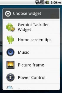 Gemini Taskiller Widget 1.2.0. Скриншот 4
