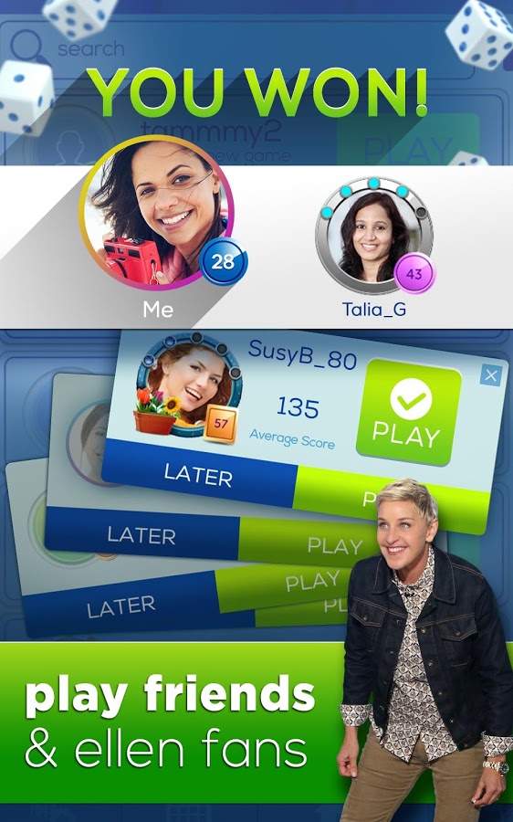 Скачать Dice with Ellen 8.6.6 для Android