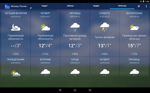 The Weather Channel 10.69.1. Скриншот 7