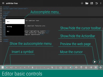 anWriter HTML editor 1.8.8.1. Скриншот 9