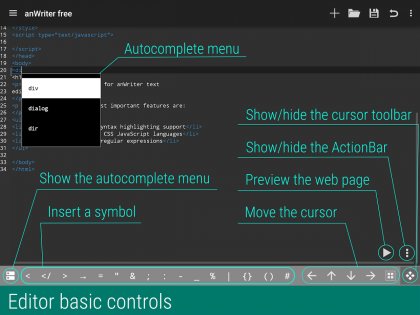 anWriter HTML editor 2.0.1. Скриншот 9