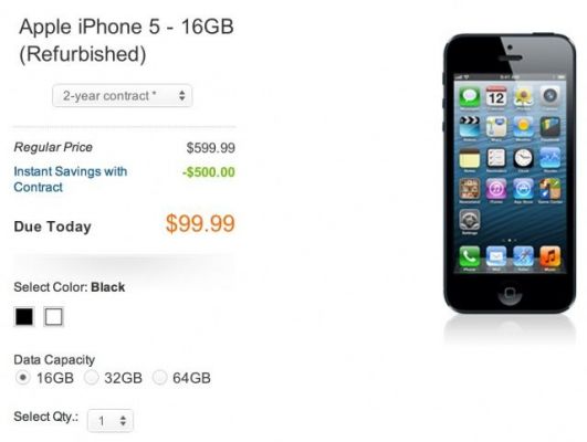 AT&T продает отремонтированный iPhone 5 за 99 $