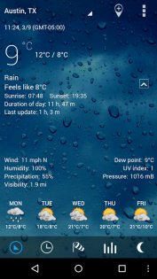 Sense V2 flip clock & weather 8.35.1. Скриншот 2