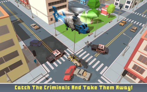 Blocky Helicopter City Heroes 1.3. Скриншот 1