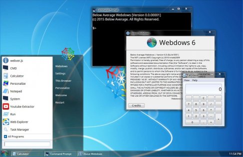 Webdows 1.1.3.0. Скриншот 1