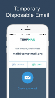 Temp Mail — Временная одноразовая почта. Скриншот 1