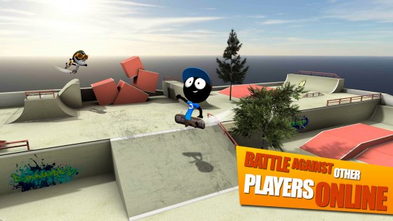 Stickman Skate Battle 2.3.4. Скриншот 1