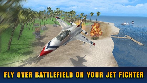 F16 Jet Fighter Flight Sim 3D 1.0. Скриншот 1
