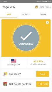 Yoga VPN 8.6.145. Скриншот 1