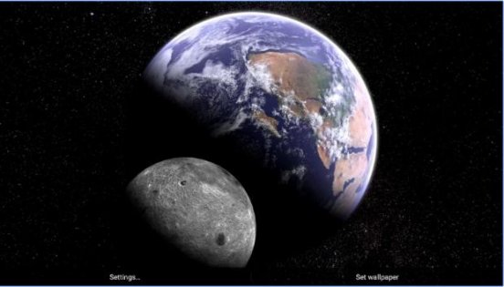 Земля и Луна живые обои 3.1. Скриншот 6