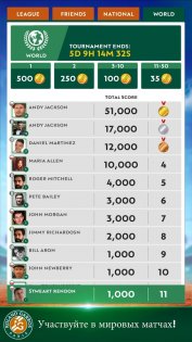 Roland-Garros Tennis Champions 1.22. Скриншот 5