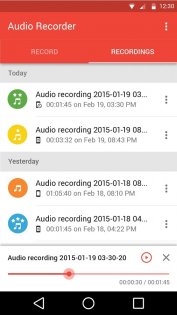 Audio Recorder 2.01.42. Скриншот 5