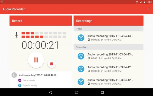 Audio Recorder 2.01.42. Скриншот 7