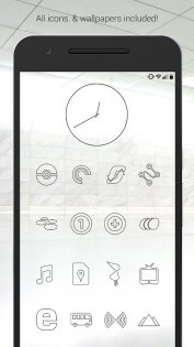 Lines Dark – Icon Pack 3.6.1. Скриншот 2