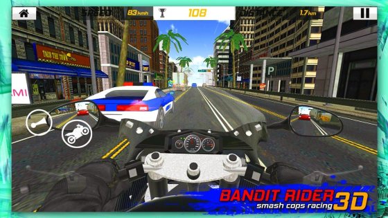 Bandit Rider 3D: smash cops racing 1.1. Скриншот 4