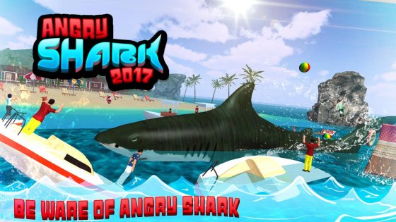 Angry Shark 2017: Simulator Game 1.5. Скриншот 2