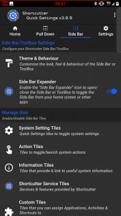 Shortcutter Quick Settings​ 7.8.0. Скриншот 6