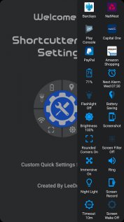 Shortcutter Quick Settings​ 7.8.0. Скриншот 10