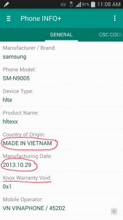 Phone INFO Samsung 3.8.5. Скриншот 1
