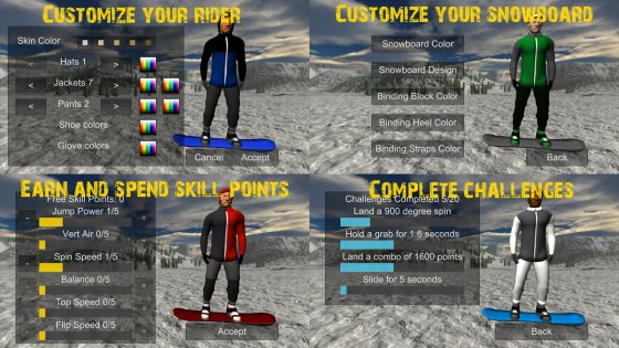 Snowboard Freestyle Mountain 1.11. Скриншот 4