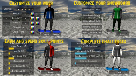 Snowboard Freestyle Mountain 1.12. Скриншот 4