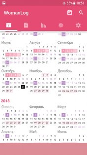 WomanLog – менструальный календарь 6.9.9. Скриншот 2