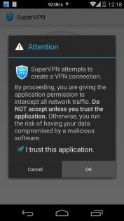 SuperVPN 2.9.8. Скриншот 2