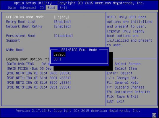 Intel откажется от режима Legacy в UEFI BIOS