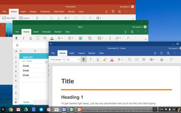 Microsoft Office теперь доступен для всех хромбуков