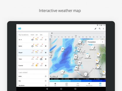 Yr – красивый прогноз погоды 6.1.0. Скриншот 10