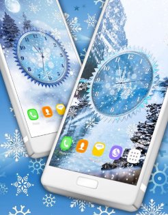 Winter Snow Clock Wallpaper 6.10.7. Скриншот 2