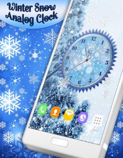 Winter Snow Clock Wallpaper 6.10.7. Скриншот 3