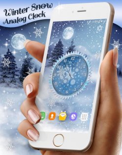 Winter Snow Clock Wallpaper 6.10.7. Скриншот 4