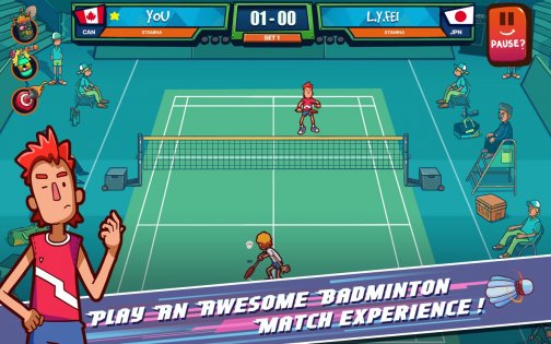 Super Stick Badminton 1.4.2. Скриншот 1