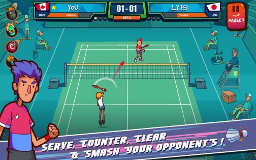 Super Stick Badminton 1.4.2. Скриншот 2