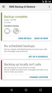 SMS Backup & Restore 10.21.002. Скриншот 1