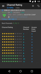 WiFi Analyzer 3.1.3. Скриншот 4